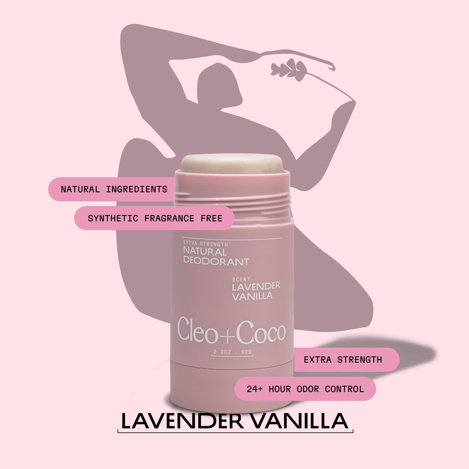 Amazon.com : Cleo+Coco Extra Strength Deodorant Balm, Lavender